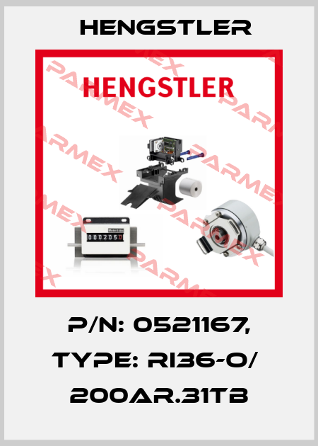 p/n: 0521167, Type: RI36-O/  200AR.31TB Hengstler