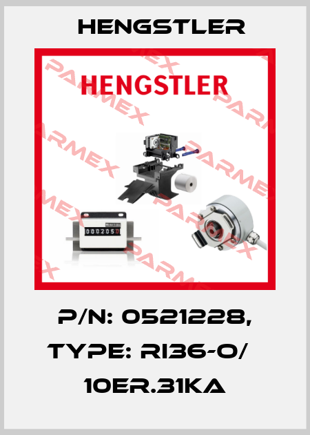 p/n: 0521228, Type: RI36-O/   10ER.31KA Hengstler