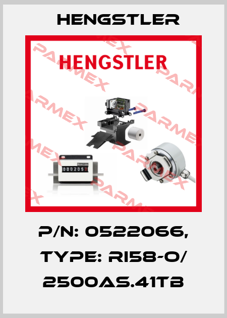 p/n: 0522066, Type: RI58-O/ 2500AS.41TB Hengstler