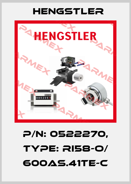 p/n: 0522270, Type: RI58-O/ 600AS.41TE-C Hengstler