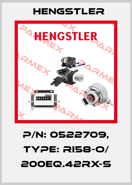 p/n: 0522709, Type: RI58-O/ 200EQ.42RX-S Hengstler
