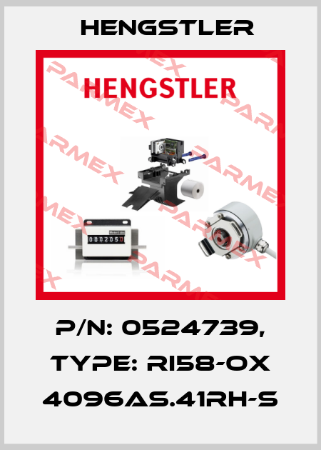 p/n: 0524739, Type: RI58-OX 4096AS.41RH-S Hengstler