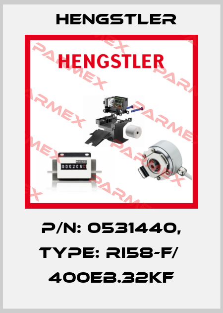 p/n: 0531440, Type: RI58-F/  400EB.32KF Hengstler