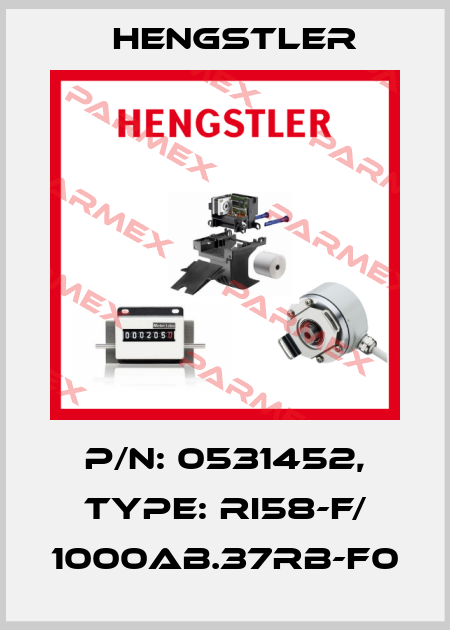 p/n: 0531452, Type: RI58-F/ 1000AB.37RB-F0 Hengstler