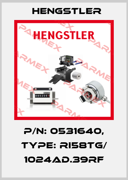 p/n: 0531640, Type: RI58TG/ 1024AD.39RF Hengstler