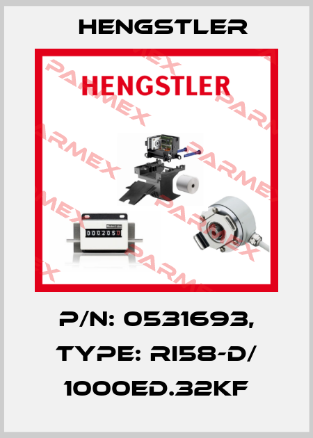 p/n: 0531693, Type: RI58-D/ 1000ED.32KF Hengstler