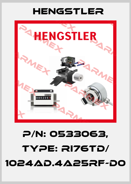p/n: 0533063, Type: RI76TD/ 1024AD.4A25RF-D0 Hengstler