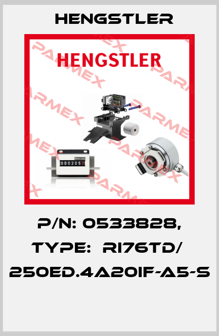 P/N: 0533828, Type:  RI76TD/  250ED.4A20IF-A5-S  Hengstler