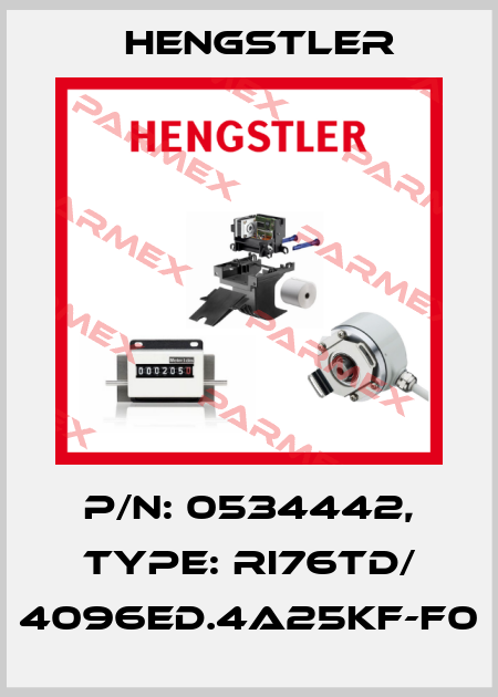p/n: 0534442, Type: RI76TD/ 4096ED.4A25KF-F0 Hengstler