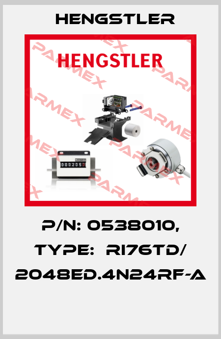 P/N: 0538010, Type:  RI76TD/ 2048ED.4N24RF-A  Hengstler