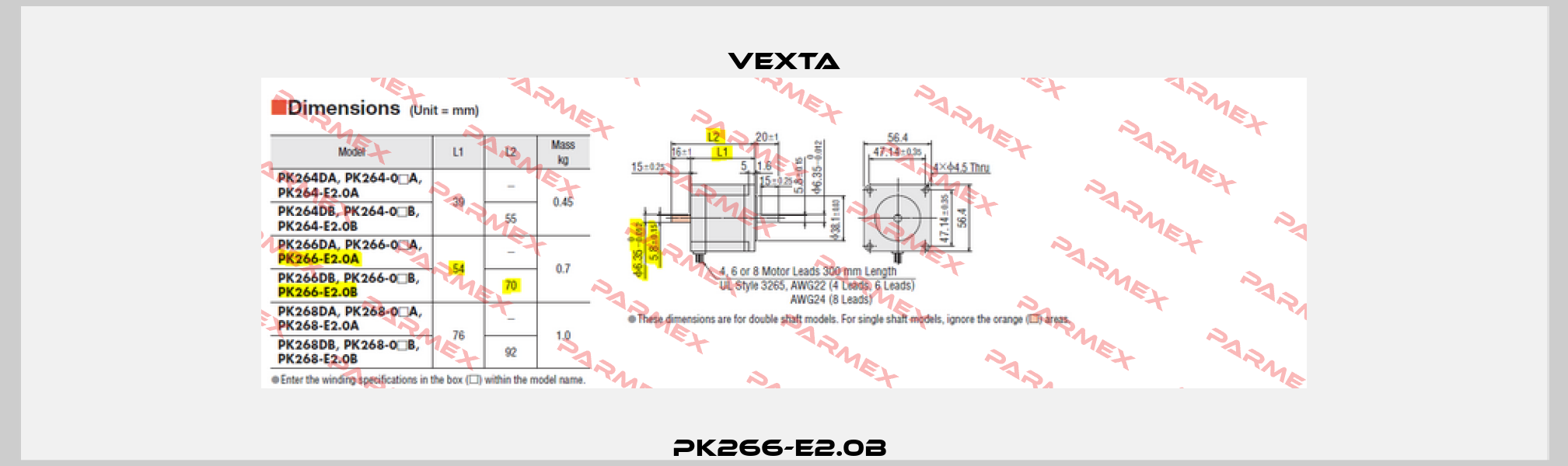 PK266-E2.0B  Vexta