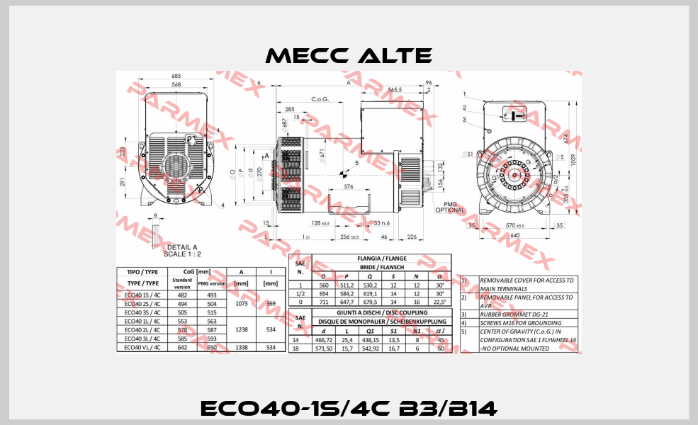 ECO40-1S/4C B3/B14 Mecc Alte