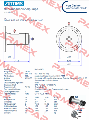 GR40 SMT 16B 150L AC28/B5 AX11/2" V Settima