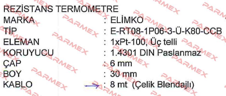 RT08-1P06-3-Ü-K80-CCB  Elimko