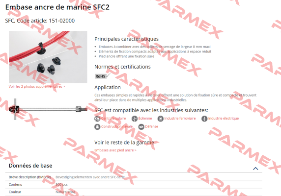 SFC2 PA66 NA 500 (151-02000) (pack 1x500) Hellermann Tyton