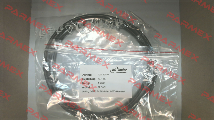 O-ring (NBR) for cooler type KL-1520 HS Cooler