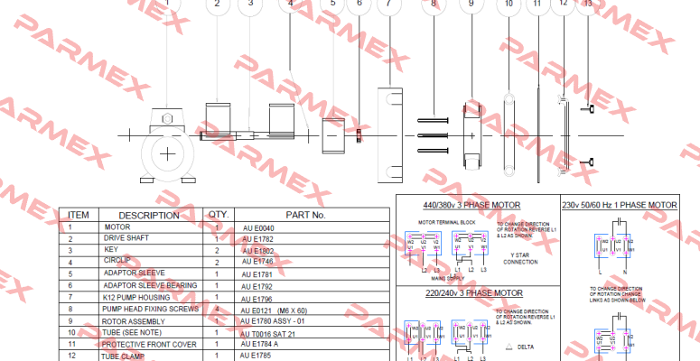 AU E1780 ASSY-01  Verderflex