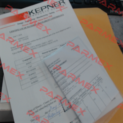 3.1 certificate (Material Traceability Report) KEPNER