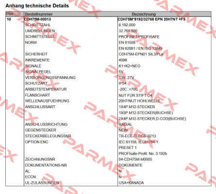 CDH75M-00013 TR Electronic