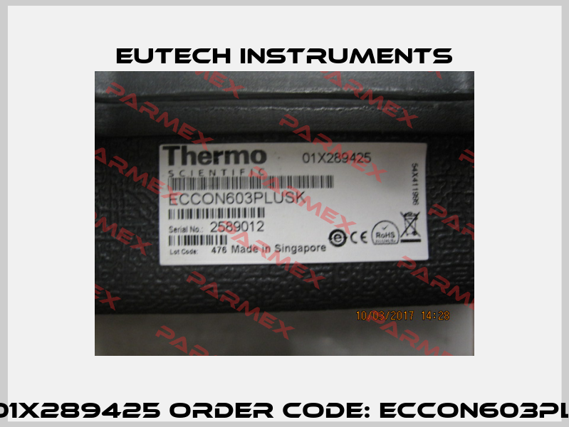P/N: 01X289425 Order Code: ECCON603PLUSK  Eutech Instruments