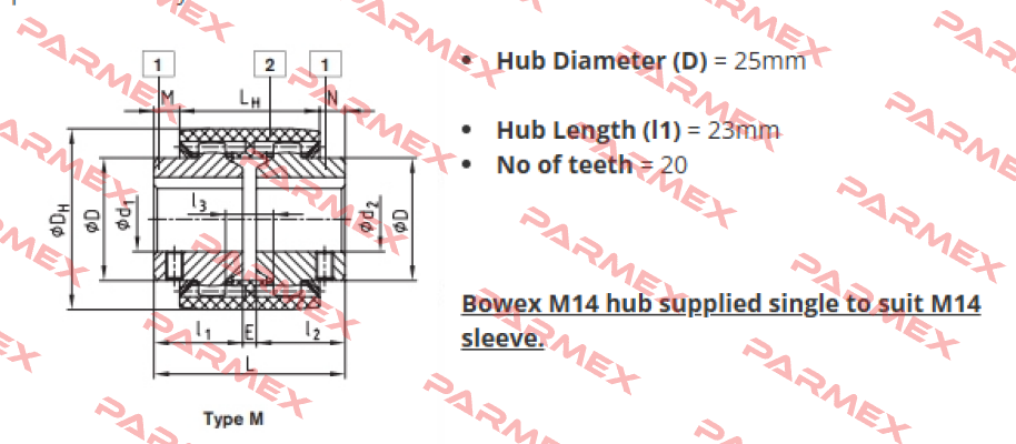 BOWEX-M14-HUB KTR