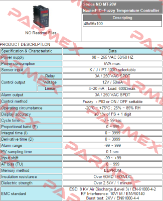 MT-20-V Fotek