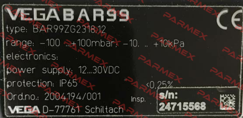 BAR99ZG2318.12 - obsolete , replaced by BAR14.X3TA1GG1  Vega