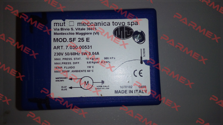 7.030.00531 obsolete Mut Meccanica Tovo SpA