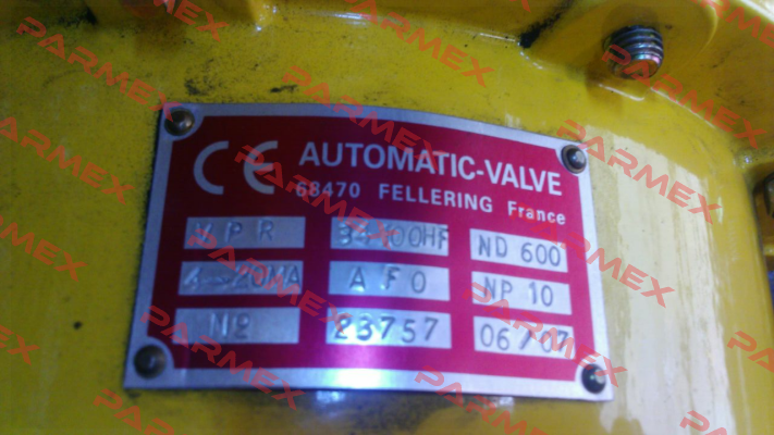 Control valve VPR 34100 HF - DN600 PN10  Automatic Valve