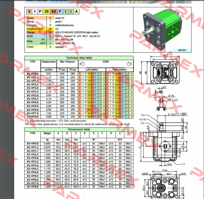 Seals kit NBR XV1 8KGX1P1.A  Vivoil Oleodinamica Vivolo