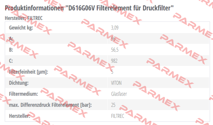 D616G06V  Filtrec