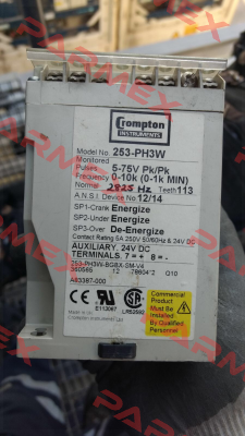 253-PH3G - 24VDC (ANSI 12/14)  CROMPTON INSTRUMENTS (TE Connectivity)