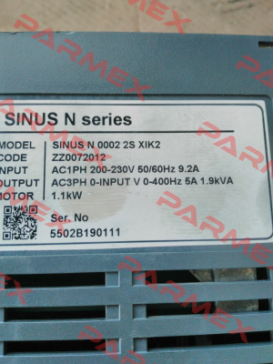 SINUS N 0002 2S XIK2 Sinus