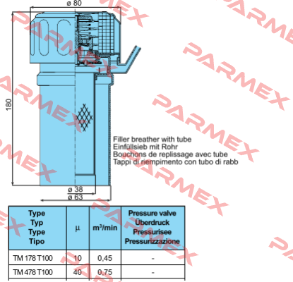 TM 478 T100  Sofima Filtri