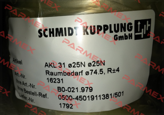 16231 Schmidt Kupplung