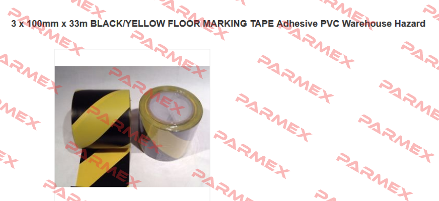 Black/Yellow Vinyl Hazard Tape  3M