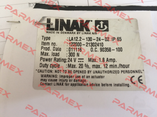 LA12.2-130-24-02 IP65 Linak