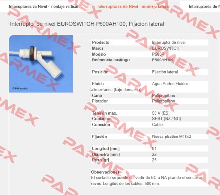 P 500AH-100 Euroswitch