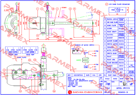 LS-SM-D3-65A (Dwg No. :  DX005S-H)  Daehwa