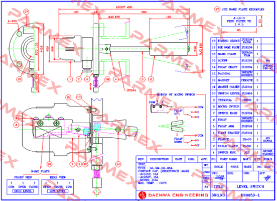 LS-SM-D3-65A (Dwg No. :  DX005S-L) Daehwa