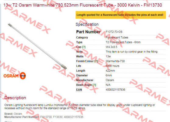 F13T2-73-OS obsolete Osram