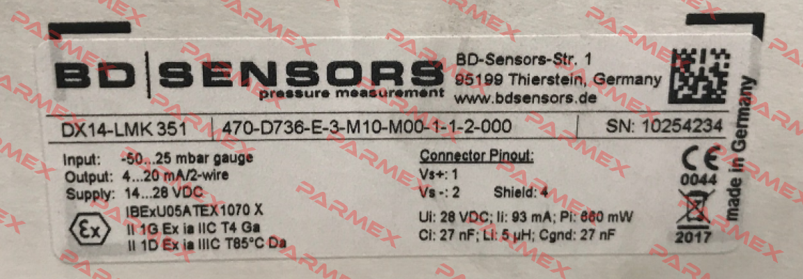 470-D736-E-3-M10-M00-1-1-2-000  Bd Sensors