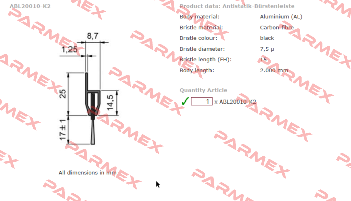 ABL20010-K2  Mink Bürsten