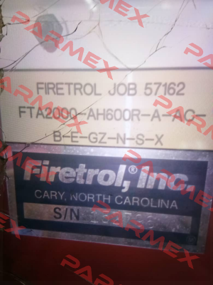 FTA2000-AH600R-A-AC-B-E-GZ-N-S-X Firetrol