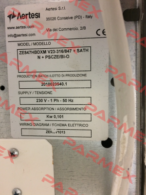 4-way valve with 230V drive for ZE847HBDXM Aertesi