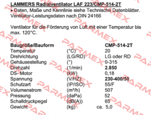 LAF 223/CMP-514-2T Sodeca