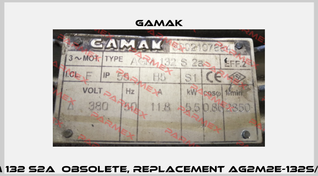 AGM 132 S2a  OBSOLETE, REPLACEMENT AG2M2E-132S/2a!!! Gamak