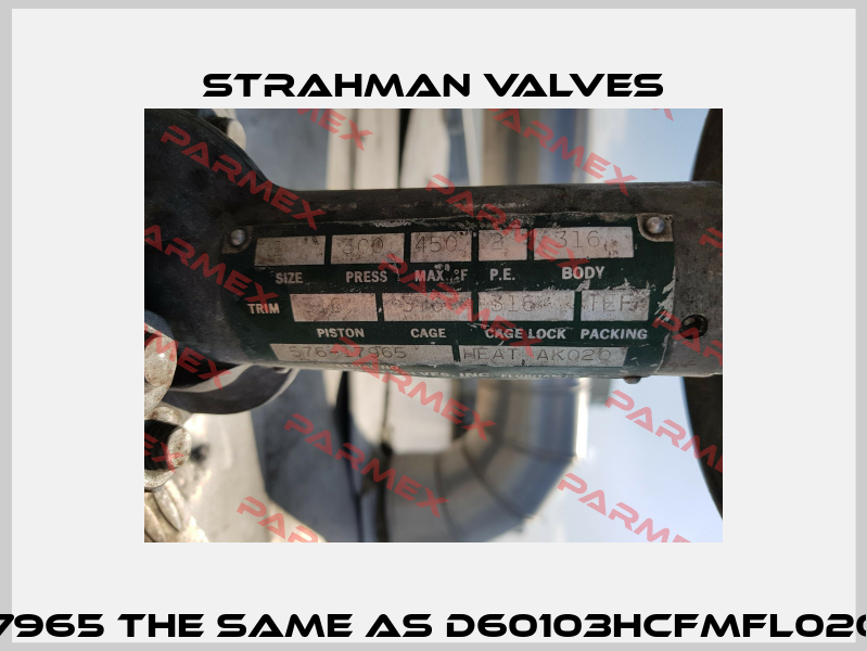 576-17965 the same as D60103HCFMFL0200FFF STRAHMAN VALVES