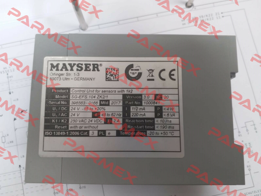 SG-EFS 104 ZK2/1 24V AC/DC/Pb-Free Mayser