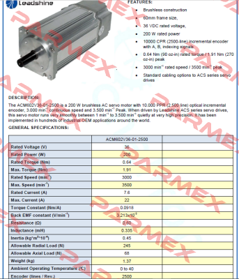 ACM602V36-01-2500 Leadshine